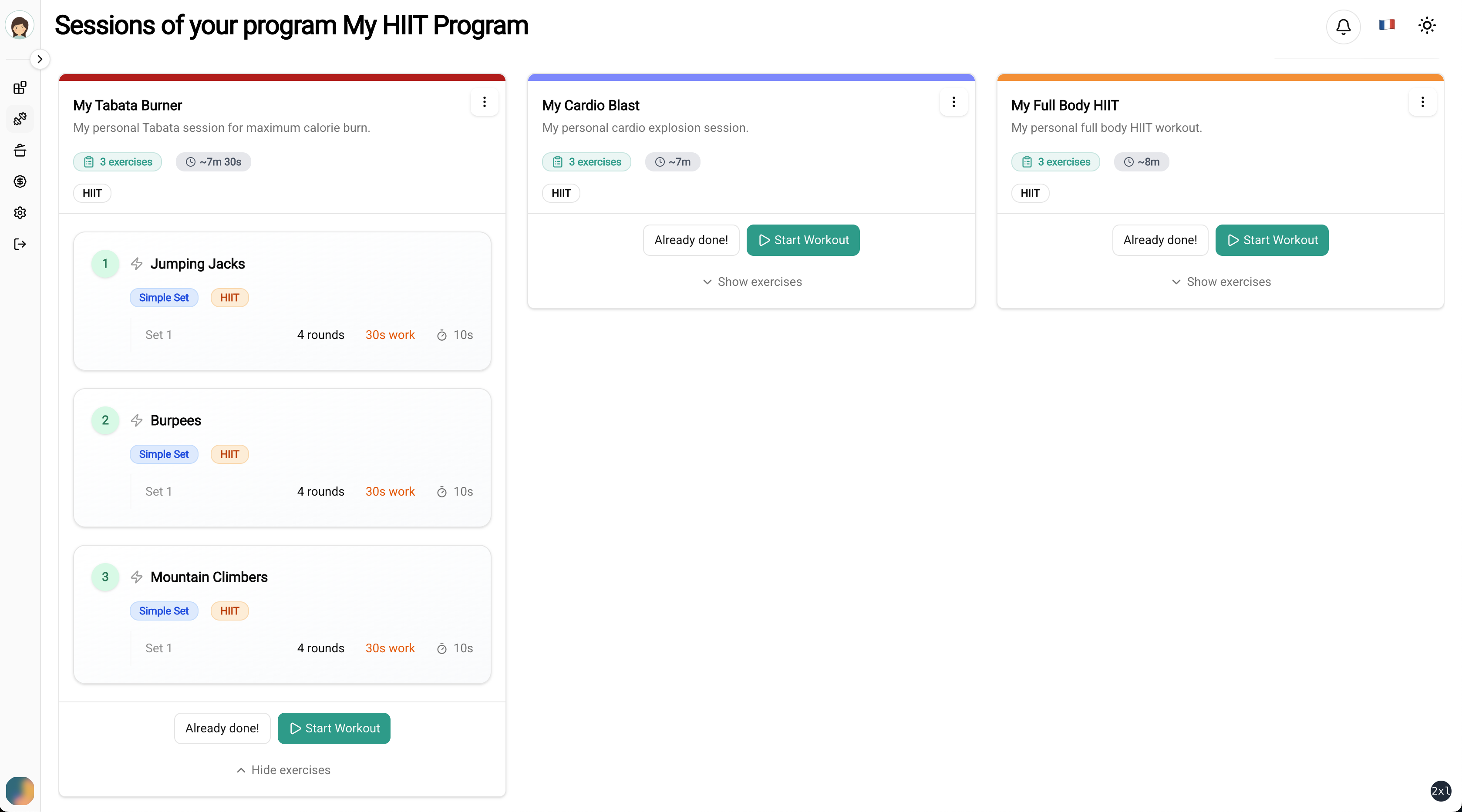 Sport Sessions - HIIT Program